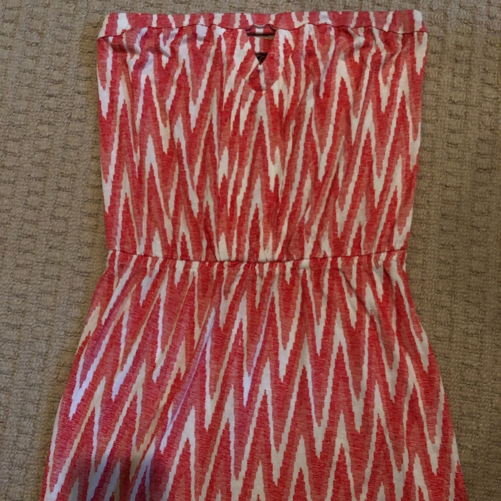 Red and White Maxi Dress